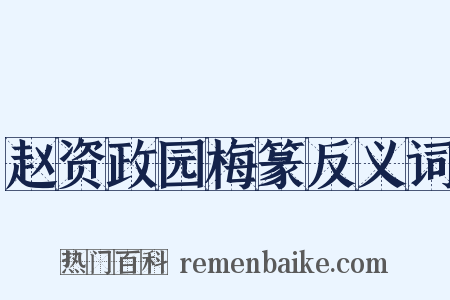 赵资政园梅篆反义词是什么意思的图片